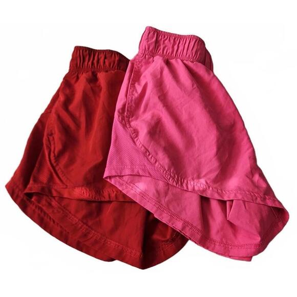 Athletic Works Pants - Athletic‎ Works Set of 2 Women's Casual Shorts - Red and Pink Size XS/S